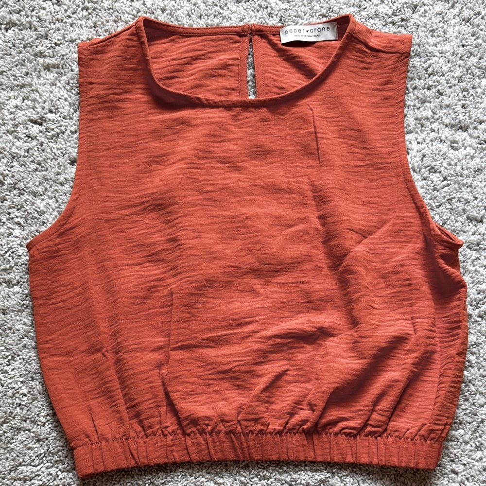 Women's Orange Sleeveless Jumpsuit NWOT - Picture 2 of 3